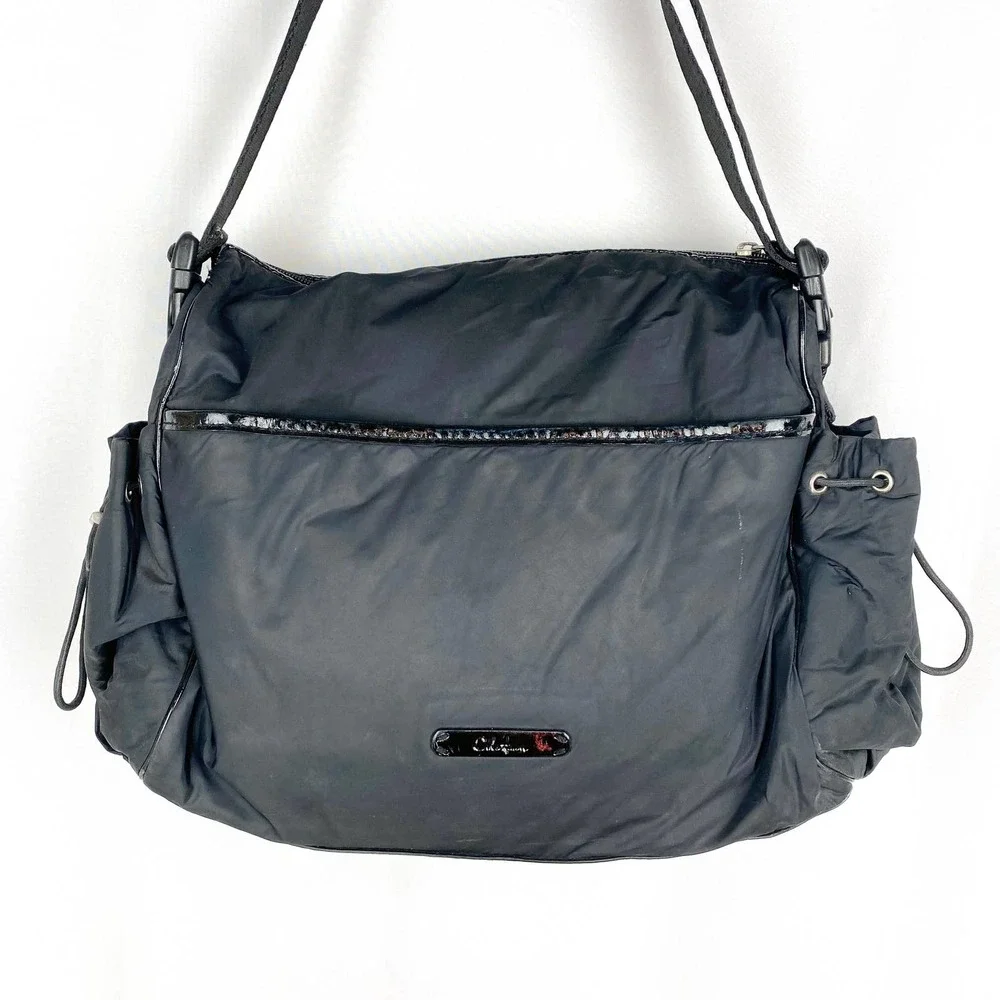Cole Haan Diaper Bag Kyle Collection Black Nylon Adjustable Strap Baby Purse